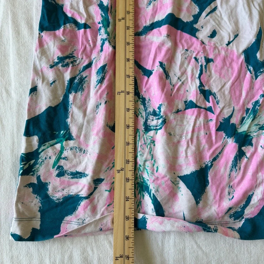 Lilly Pulitzer Girls Sophie Dress Pans Garden Pink Teal Floral Size Large 8-10‎